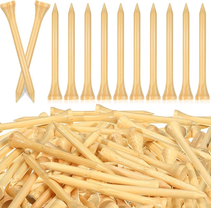 Mudder Golf Tees Bulk Wooden Bamboo Golf Tees Multicolor Wood for Men Balls Accessories