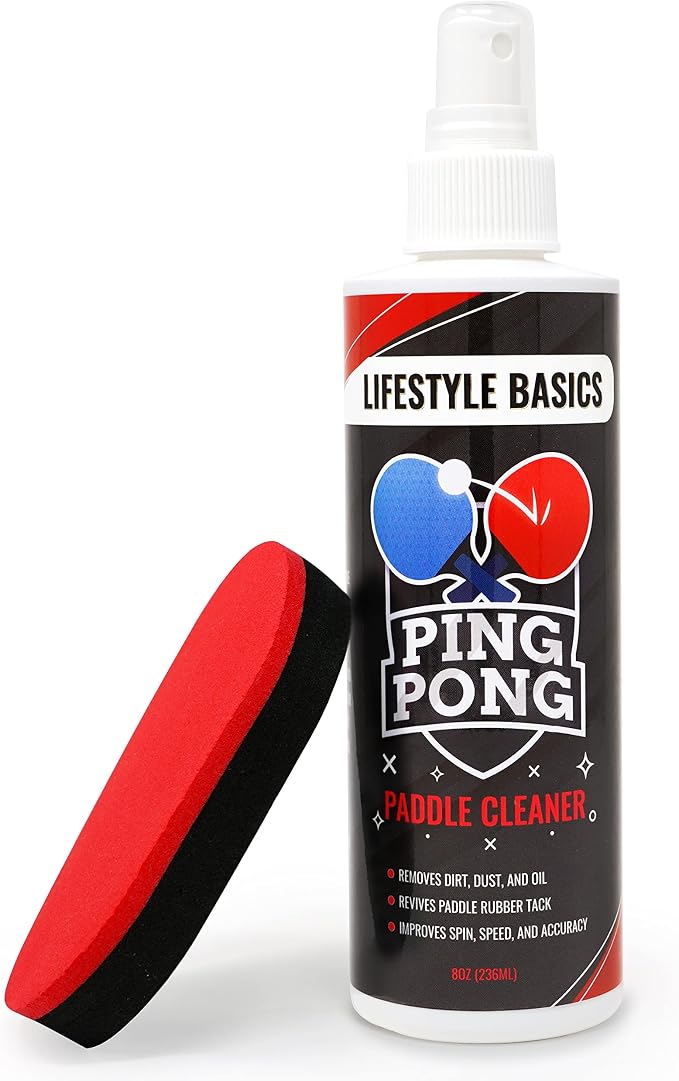 Lifestyle Basics Ping Pong Paddle Cleaner - Rubber & Wood Cleaner for Table Tennis Rackets - 3 Pack Microfiber Cleaning Cloths - Non-Abrasive, Reusable, Washable