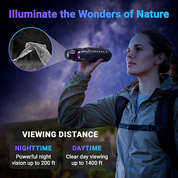 Upgraded Pro Night Vision Binoculars - Ultra 4K Night Vision Goggle with 8X Digital Zoom, 3.2" Screen Display, 32GB SD Card – See Clearly in Total Darkness