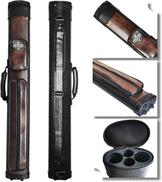 2x2 Hard cue case Oval Pool Cue Billiard Stick Carrying Case