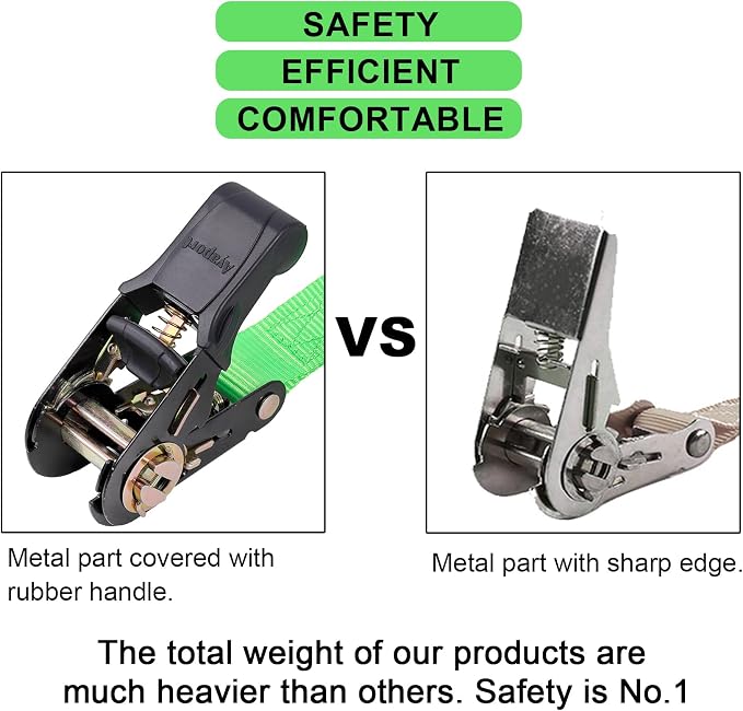 Ayaport Endless Ratchet Strap Ratcheting Tie Down Motorcycle Car Roof Rack Trailer Cargo Straps