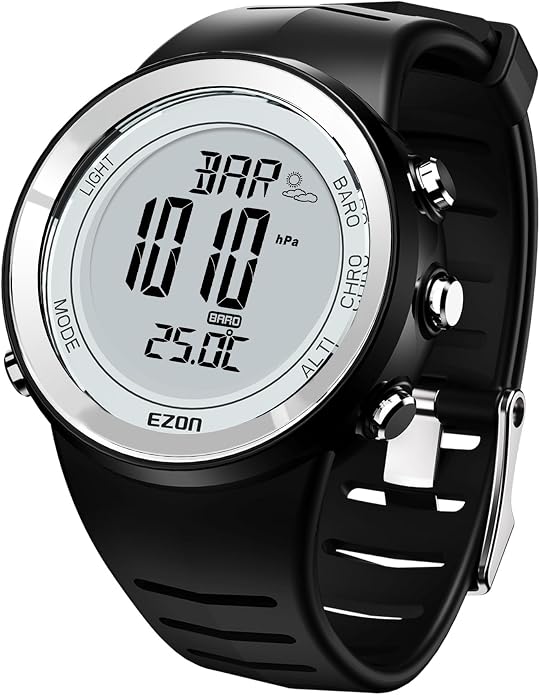 EZON Sports Digital Outdoor Watch H009 with Altimeter,Barometer, Thermometer,Weather Forecast, EL Backlight & Stopwatch,Ideal for Hiking & Climbing