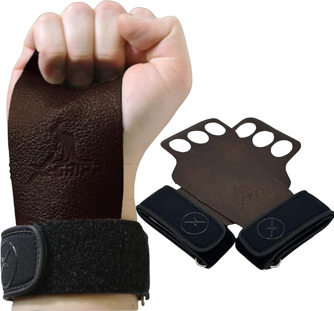 X-GRIPP: Kangaroo Leather Hand Grips for Weight Lifting, and Cross Training - Gymnastics, Grips for Men and Women for Muscle and Pull ups - Tactical Grips