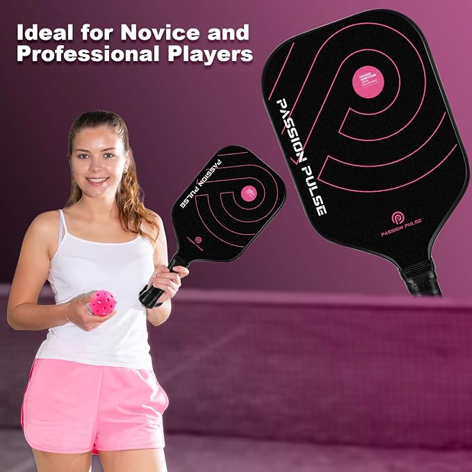Pickleball Paddles 2026,Carbon Fiber Pickleball Paddle,16mm T700 High Grit & Spin, Professional Pickle Ball Paddles Set Designed for Ultimate Spin & Consistency