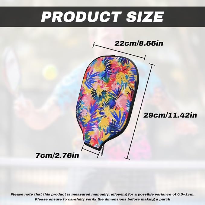 Pickleball Paddle Covers Only for Men and Women Zipper Closure Protection and Decoration