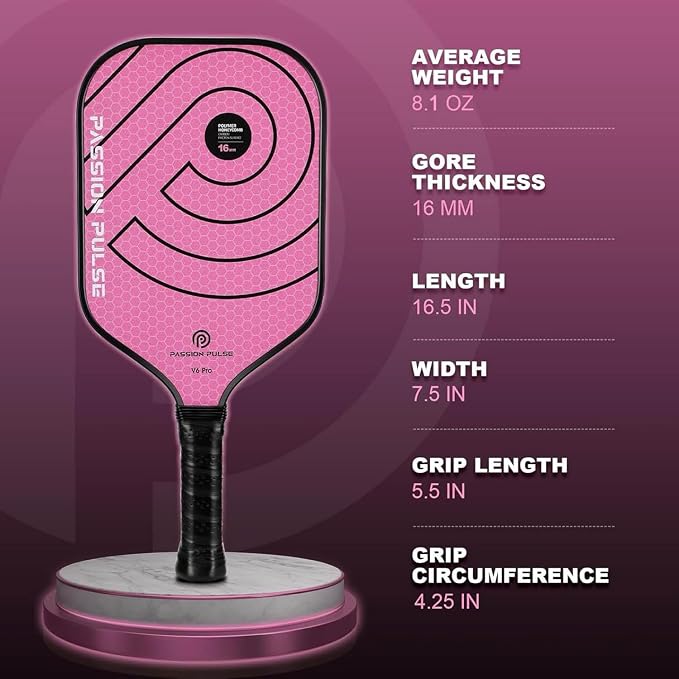 Pickleball Paddles 2026,Carbon Fiber Pickleball Paddle,16mm T700 High Grit & Spin, Professional Pickle Ball Paddles Set Designed for Ultimate Spin & Consistency