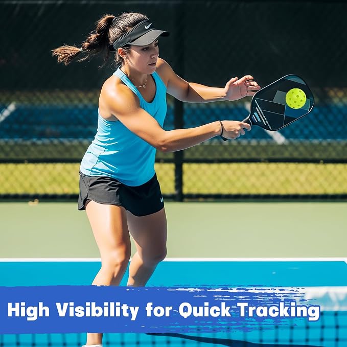 SAYAYA 24/50 Pack Outdoor Pickleball Balls Premium High Visibility Pickleballs Stable Flight & Consistent Bounce 40 Holes Pickle Balls with Mesh Bag for Beginners, Tournaments, Family & Outdoor Play