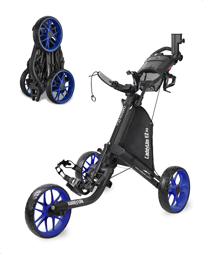 Caddytek Golf CaddyLite EZ Fold V8 3-Wheel Push Cart
