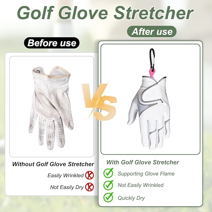 PATIKIL Golf Gloves Stretcher, Plastic Keeper Support Rack Holder Dryer Hanger Frame with Hanging Hooks for Men Women Sports Gloves Maintenance