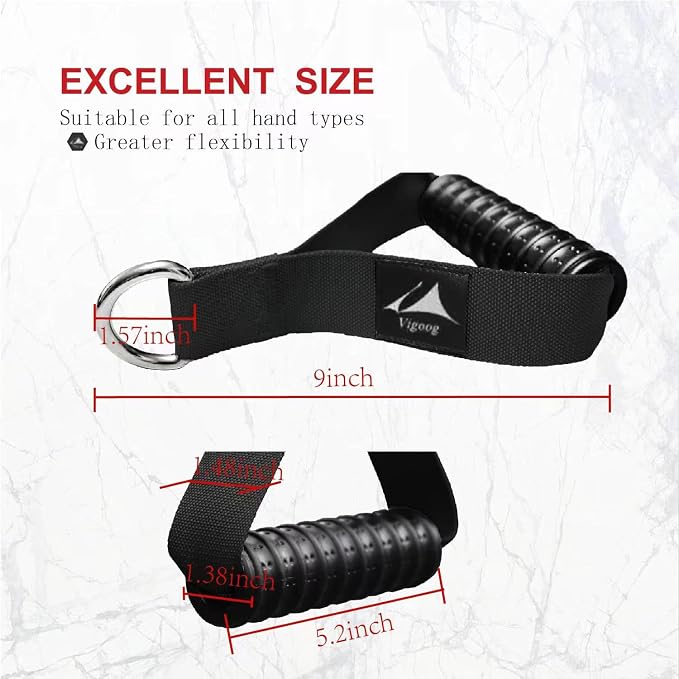 Heavy Duty Gym Workout Handles Attachment for Cable Machine,Resistance Band,Pulley System Home Exercise Equipment, Comfortable and Stronger Grip