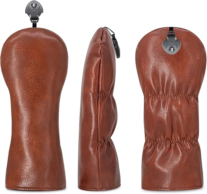Golf Accessories Golf Club Covers for Driver, Fairway, Hybrids - Golf Driver Headcover/Golf Fairway Wood Head Cover/Hybrid Headcover for Men/Women Golfer