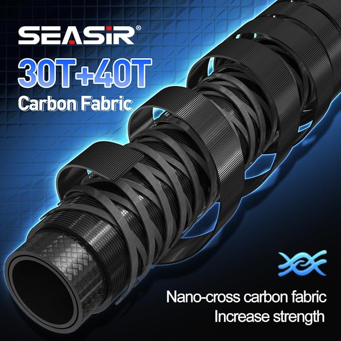 SEASIR Riveria Ultralight Fishing Rod, BFS,Carbon Fiber | Spinning Baitcasting Rod,10 Piece Casting Rod for Freshwater Bass Trout, Fuji O Ring Guide, EVA Handle, Fast