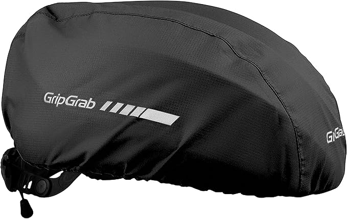 GripGrab Bicycle Helmet Cover Waterproof High Visibility Reflective Cycling Rain Cover Rainproof Windproof Adjustable