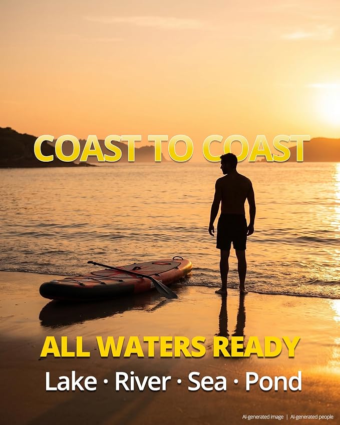 Inflatable Stand Up Paddle Board with Seat, 10'6"/10'5" SUP 440LBS, Recreational Paddleboard for Adults Beginners, Blow Up Paddle Board with Fishing Design, Camera Mount, Cooler Bag & Full Accessories