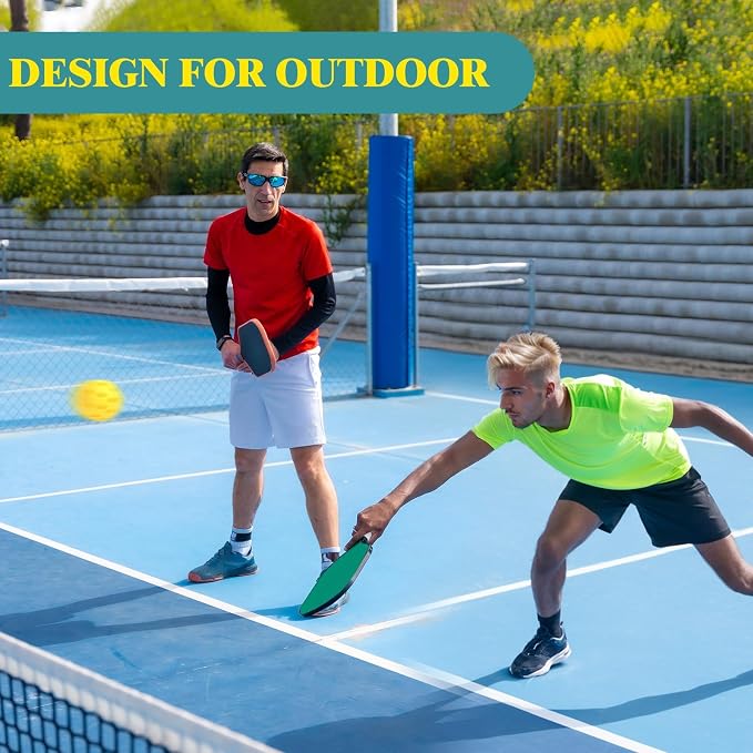 SAYAYA 24/50 Pack Outdoor Pickleball Balls Premium High Visibility Pickleballs Stable Flight & Consistent Bounce 40 Holes Pickle Balls with Mesh Bag for Beginners, Tournaments, Family & Outdoor Play