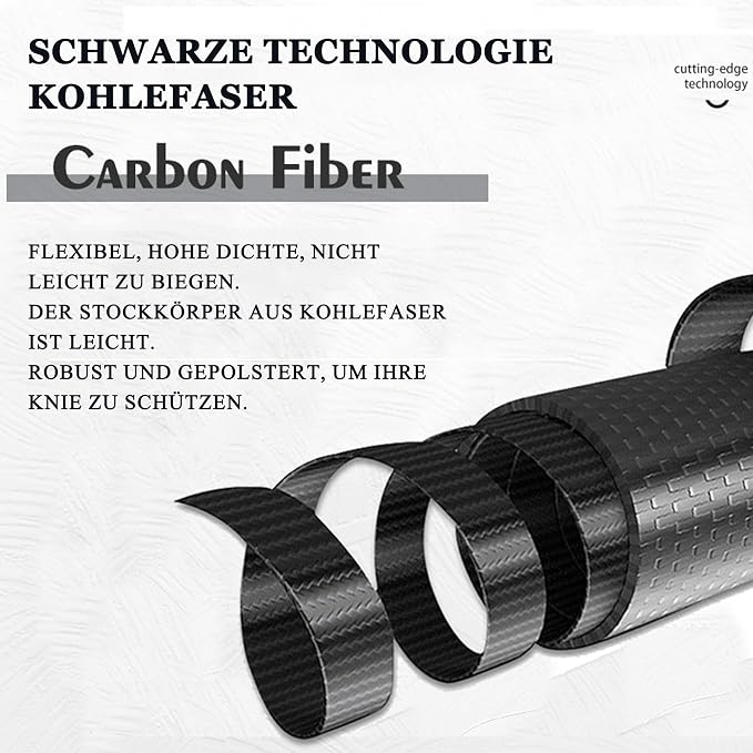 5-Section Carbon Fiber Trekking Poles, Lightweight and Durable 2-Pack, Foldable, Straight Grip, Suitable for Hiking, Trekking and Mountaineering