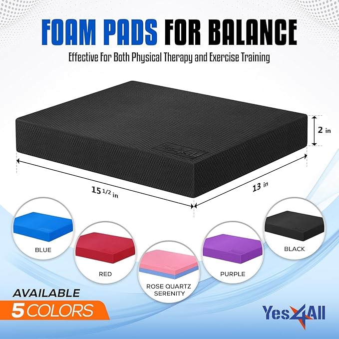Yes4All 2-in-1 Professional Wooden Balance Boards & Slant Board, 400 lb Adjustable Incline Slant Board for Squats, Balance Boards for Adults + Engineering Wood Slant board & Balance board (2in1)