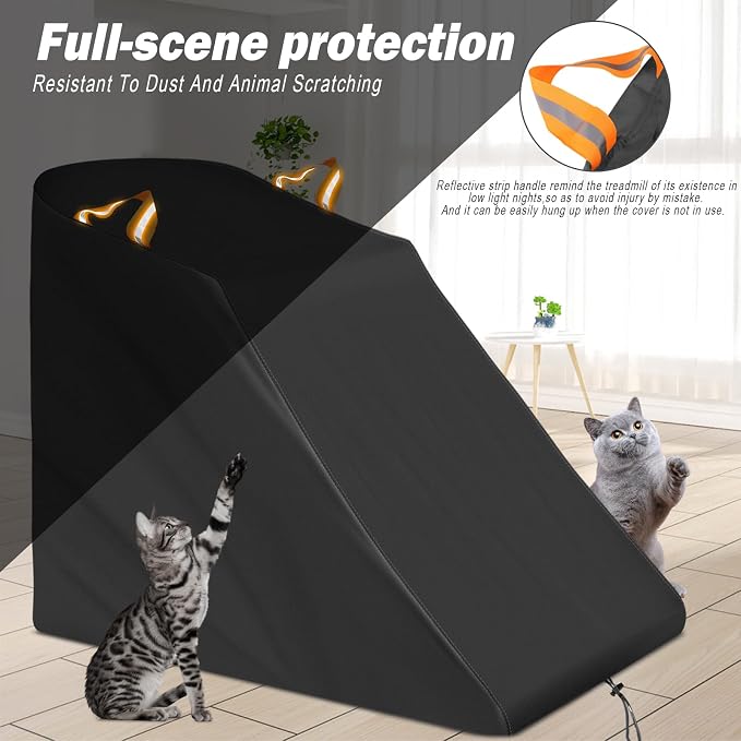 XYZCTEM Treadmill Cover Waterproof Dustproof Running Machine Cover Exercise Workout Equipment Protective with Windproof Drawstring and Air Vents for Home Gym Indoor Outdoor