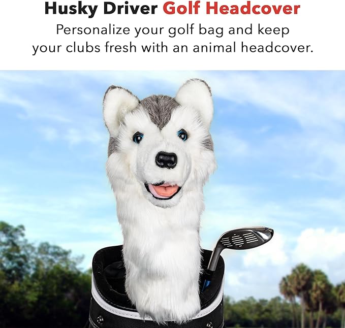 Daphne's Headcovers Husky Driver Headcover | Premium Driver Headcovers | Funny Golf Club Covers | Stylish Protection for Your Clubs | Men's Golf Gear | Driver Headcover for Men and Women