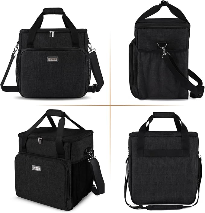 BAGLHER Coffee Maker Travel Bag Compatible with Keurig K-Classic、Keurig K-Elite、Keurig K-Compact or Other Accessories, Portable Coffee Maker Case with Shoulder Strap for Travel, Black