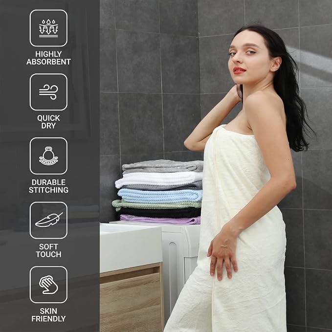 8 Pcs Bath Towel Set,2 Pcs Oversized Towels 35x70 Inches 2 Pcs Hand Towel 4 Pcs Washcloth Bathroom Towel Quick Dry, Ultra Soft Absorbent Hotel Shower Towels Set Beige