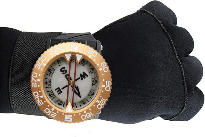 Scuba Choice Diving Compass (Wrist/Bungee Mount) – Easy-to-Read Underwater Navigation Tool for Scuba Diving, Durable Design with Rotating Bezel, Reliable Directional Aid for Deep Dive Adventures