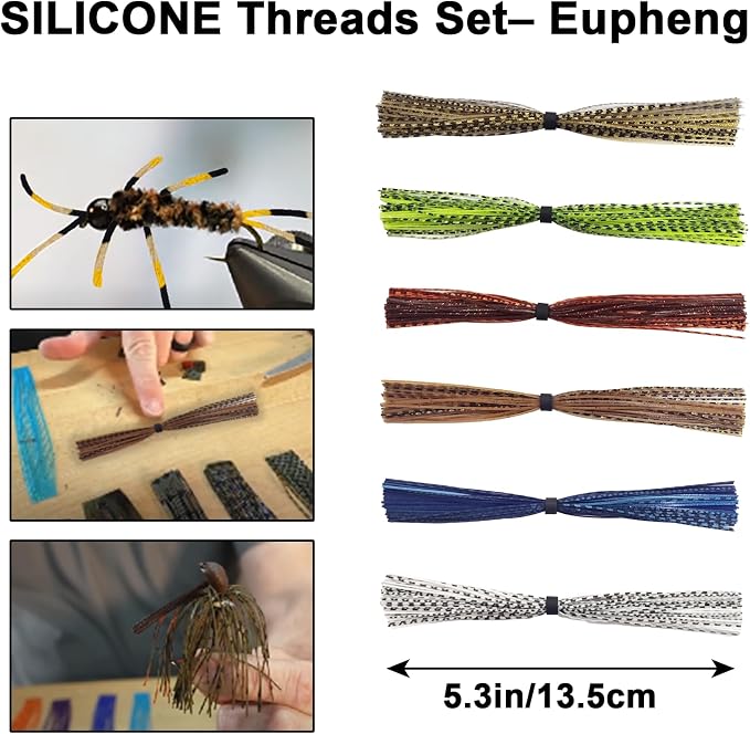 EUPHENG Fly Tying Material Kit for Beginners and Advanced Tiers – Complete System for Building Durable, Realistic Flies (PrimeTie FiberBox)