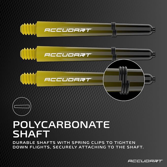 Accudart Steel Tip Dart Set 4.0 – 17g Tungsteel Barrels with Round‑Groove Grip, Polycarbonate Shafts, Standard Flights, Pocket Wallet Storage