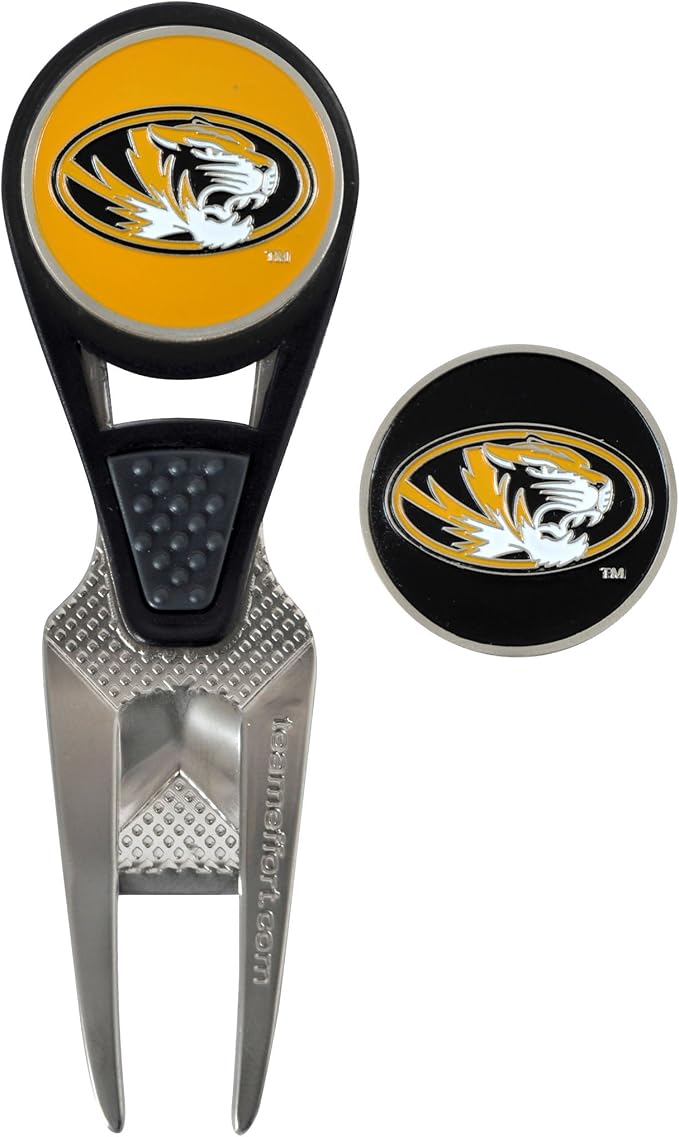 Team Effort Collegiate CVX Ball Mark Repair Tool & 2 Ball Markers
