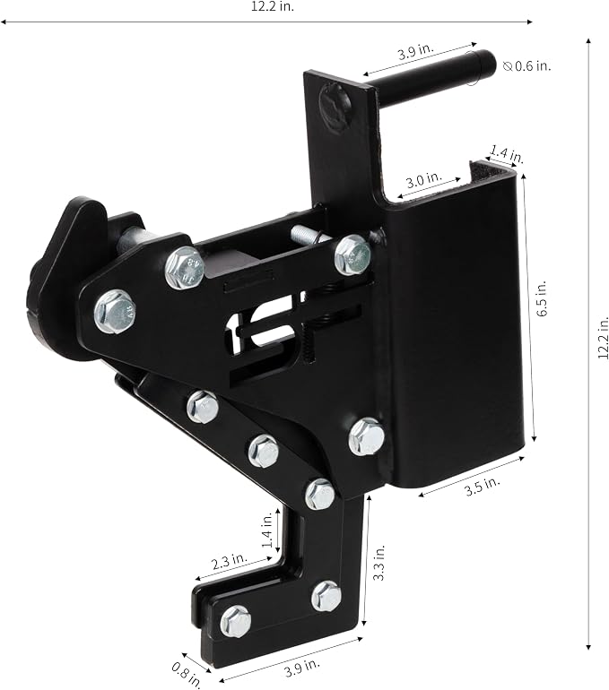 Fitvids Upgraded Adjustable Jammer Arms, Lever Arms, Monolift Attachments Rated 600 LB Per Arm, Fits Racks at All Post Sizes and Hole Sizes, Pair