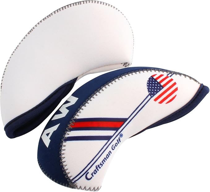 Craftsman Golf US Flag Neoprene Golf Club Head Cover Wedge Iron Protective Headcover for Callaway, Ping, Taylormade, Cobra, Etc.