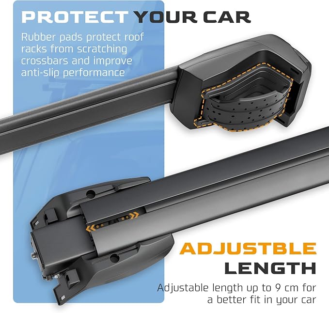 HYR Lockable Roof Rack Cross Bars Compatible with Subaru Crosstrek 2024-2025 Limited Premium Sport with Raised Side Rails (Not Fit Wilderness), Aluminum Anti-Theft Roof Rails Crossbars Rooftop
