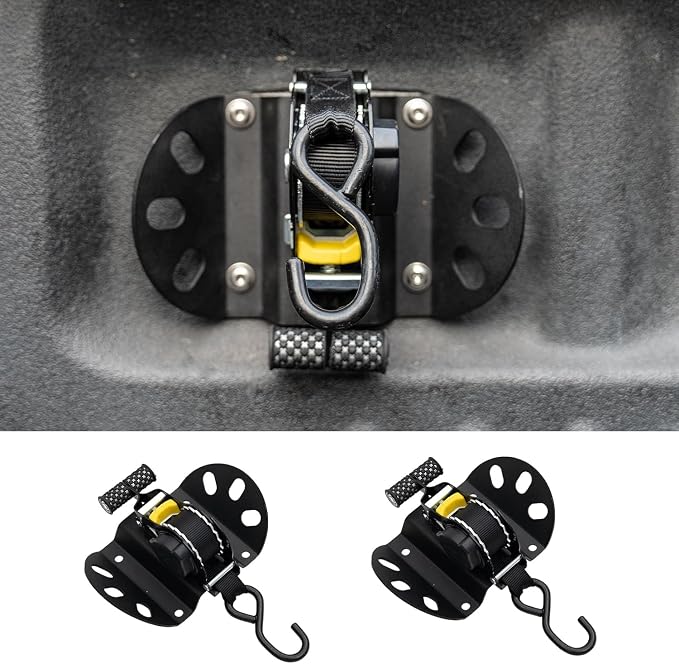 2PCS Retractable Ratchet Straps Compatible with 2015-2025 Ford F150 Retractable Tie Down Straps System Replacement Accessories