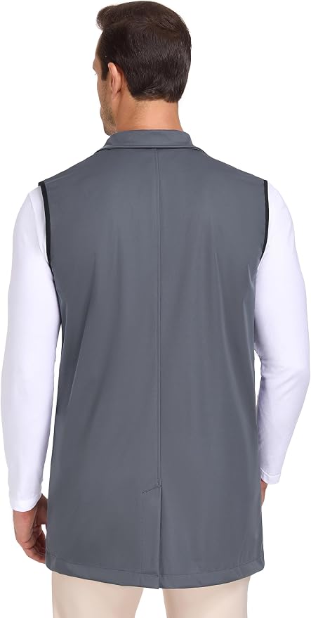 Little Donkey Andy Men's Lightweight Softshell Vest Windproof Sleeveless Jacket for Travel Hiking Running Golf