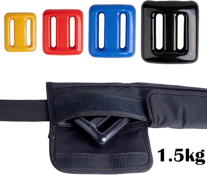 Vinyl Coated Diving Weights-4pcs 1.1-4.4 lbs Dive Weights with 4 Pocket Scuba Weight Belt with Quick Release Buckle,Used for Freediving, Spearfishing & Scuba Diving-Fit for Waist 32" to 52"