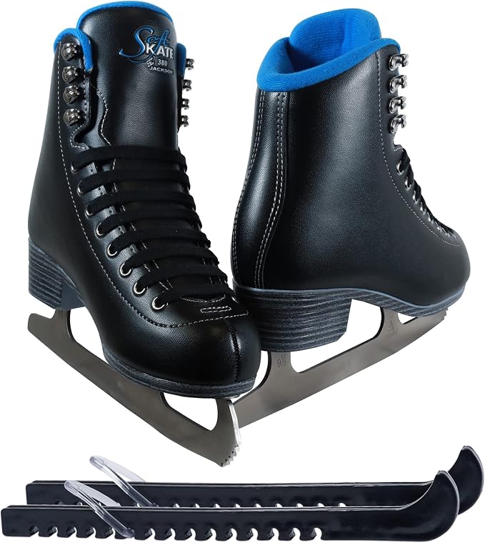Jackson Classic Model 380/381 Figure Ice Skates for Women and Girls Bundle with Skate Guards Just Launched 2023