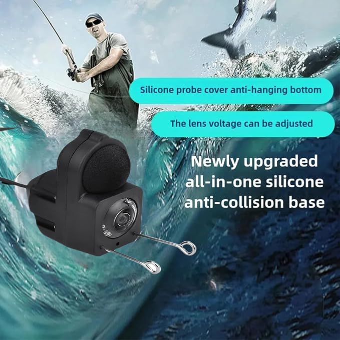 Fishing Camera Waterproof Fish Finder with Enhanced Vision Ultra-Wide Lens, Underwater Fish Finder for Ice, Lake Offshore Angling,8000mAH IP68 Waterproof Underwater Camera for Fishing, 4.3-Inch-30M