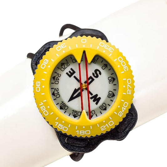 Scuba Choice Diving Compass (Wrist/Bungee Mount) – Easy-to-Read Underwater Navigation Tool for Scuba Diving, Durable Design with Rotating Bezel, Reliable Directional Aid for Deep Dive Adventures