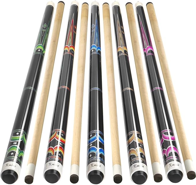Kmise Pool Stick Set of - 58" Pool Cue Stick, Canadian Maple Professional Billiards Pool Cue, Pool Sticks for Adults, 18~21oz Multiple Colors