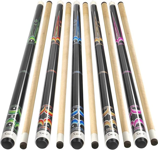 Kmise Pool Stick Set of - 58" Pool Cue Stick, Canadian Maple Professional Billiards Pool Cue, Pool Sticks for Adults, 18~21oz Multiple Colors