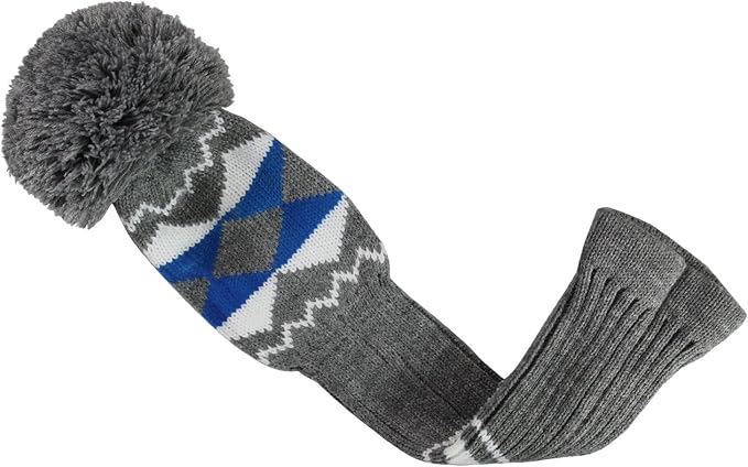 Scott Edward Knit Golf Club Cover for Woods and Driver Set of 5 Head Covers Protect Driver Wood(460cc)* 1 Fairway Wood*2 and Hybrid/UT*2 with Rotating Club Number Tags