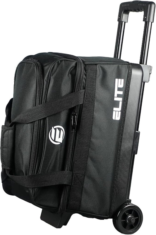 ELITE Basic Bowling Bag Double (2) Ball Roller with Rolling Wheels