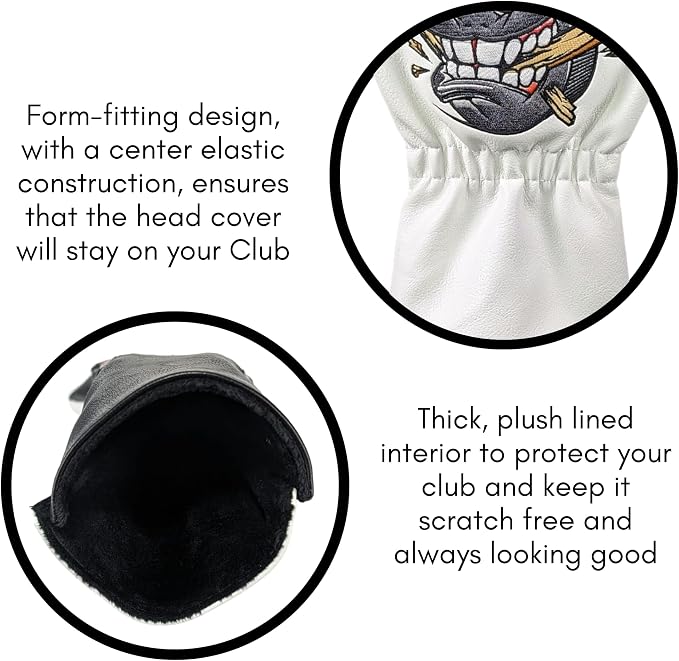 Foretra Driver Headcover | Premium Leather Golf Club Covers | Novelty Design Golf Head Covers Essential Golf Accessories for Men and Women | Universal Fit for Golfer Clubs
