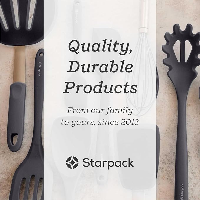 Starpack 'Scrape & Stir' Silicone Spatula (8.5 Inches) - Heat Resistant Spatula Set 600°F - Food Grade Kitchen Spatulas - Nonstick Baking and Cooking Spatula - LFGB Grade Rubber Spatula Set