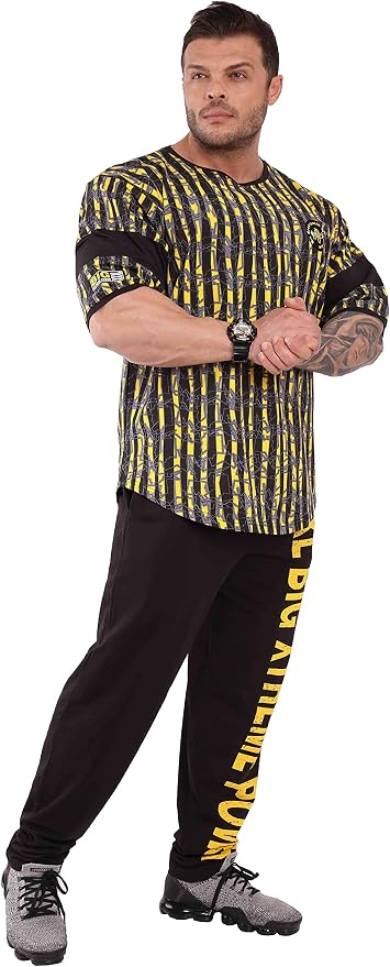 Men's T-Shirt Oversize | Bodybuilding and Fitness Workout Rag Top, Cotton Active Wear Shirt