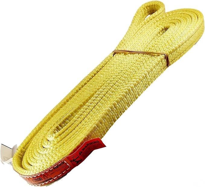 DD Sling 1" x 4' Nylon Endless Lifting Sling – USA Made, 6,400 lb Vertical, 5,100 lb Choker, 12,800 lb Basket – 2 Ply Heavy Duty 900 Webbing, Type 5 Endless Rigging Sling