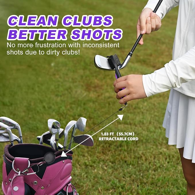 15 Pcs Golf Accessories Kit, Includes Cleaner Brush Towel Tees Golf Ball Bag with Hook Divot Tool with Ball Marker, Golf Essentials Kit for Women Man Gifts