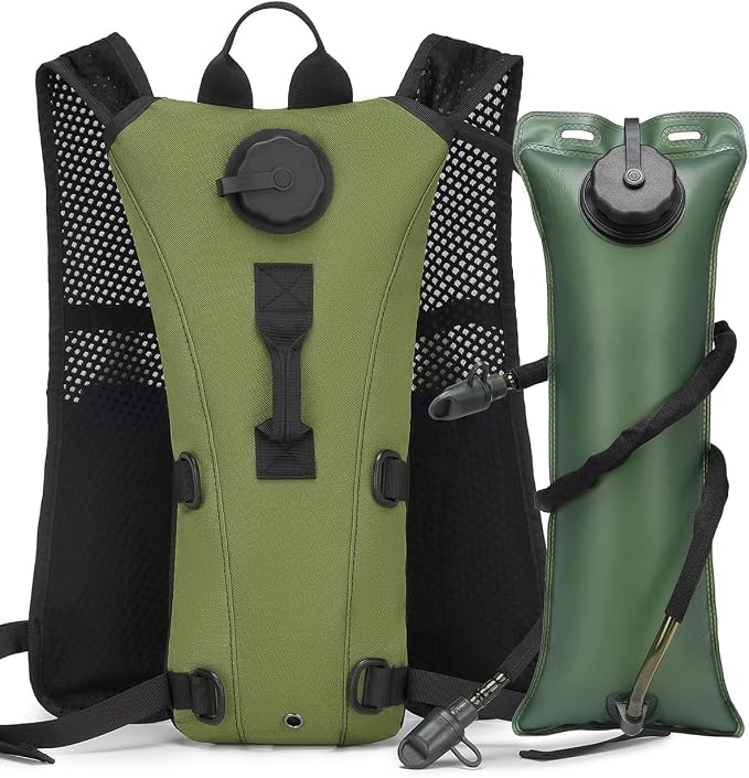 Running Hydration Vest Pack Tactical 3L Water Bladder Backpack Bag for Cycling Marathon Hiking Daypack Men & Women