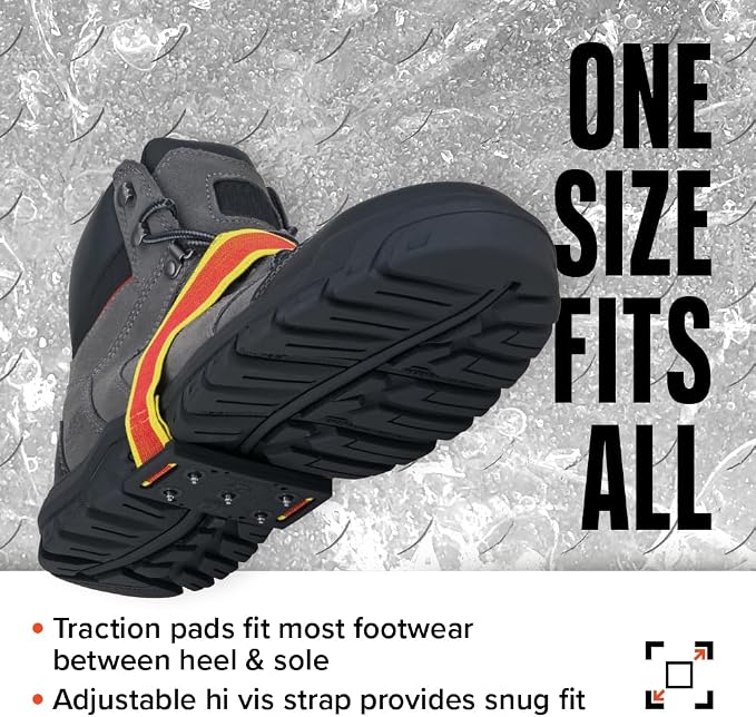 K1 Mid-Sole Intrinsic Ice Cleats for Men & Women - Rotatable Non-Sparking Traction Aids for Winter Snow - Low Profile