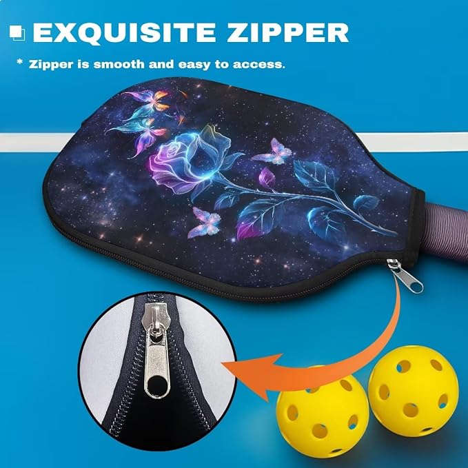 Blue Camo Corgi Pattern Print Pickleball Paddle Covers Only Paddles Holder Sleeve Fits Most Rackets